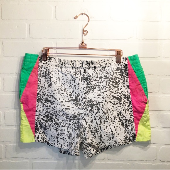 Vintage Other - Vintage 80’s/90’s Neon Splatter Swim Trunks